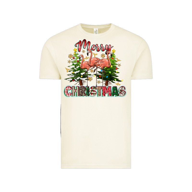 Merry Christmas Flamingo Vintage Tee by texasbilliewilder | Teevron