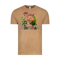 Vintage Camel Merry Christmas flamingo Vintage Tee - texasbilliewilder