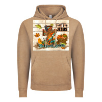 Vintage Coffee fall for jesus he never leaves Vintage Hoodie - TumblerDesignByShophia