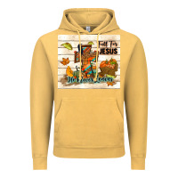 Vintage Mustard fall for jesus he never leaves Vintage Hoodie - TumblerDesignByShophia