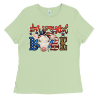 Matcha Western Star Spangled Baby Cow Ladies Tee - LillyAllenDesigns