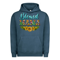 Pigment Midnight Navy blessed mama Urban Hoodie - BarkalooDesign