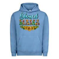 Pigment Pebble Blue blessed mama Urban Hoodie - BarkalooDesign