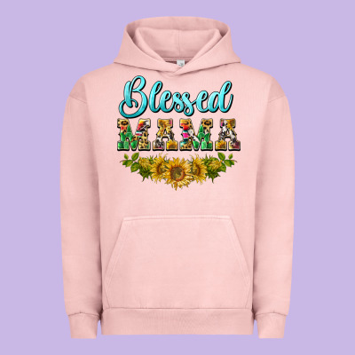 Blessed Mama Urban Hoodie Designed By Barkaloodesign