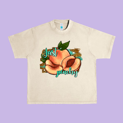 Just Peachy 2 Urban Heavy Tee Designed By Jahusdesignshop