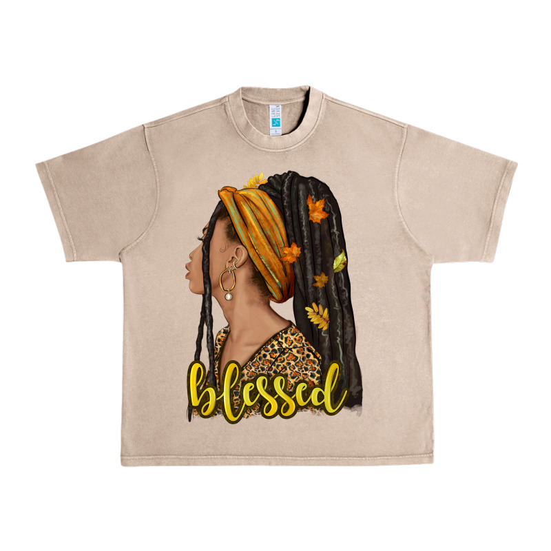 Fall Afro Woman Blessed Urban Heavy Tee by NancyCooperArtShop | Teevron