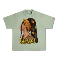 Oil Green Fall afro woman blessed Urban Heavy Tee - NancyCooperArtShop