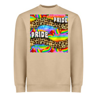Pride Lgbtq Leopard With Love And Rainbow Seamless Heavyweight Sweatshirt | Teevron