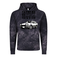 Cloud Black initial d fujiwara tofu shop ae86 manga Vintage Hoodie - lanVoArt