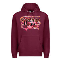 Burgundy forever yours Premium Hoodie - FaDigitalArtStudio