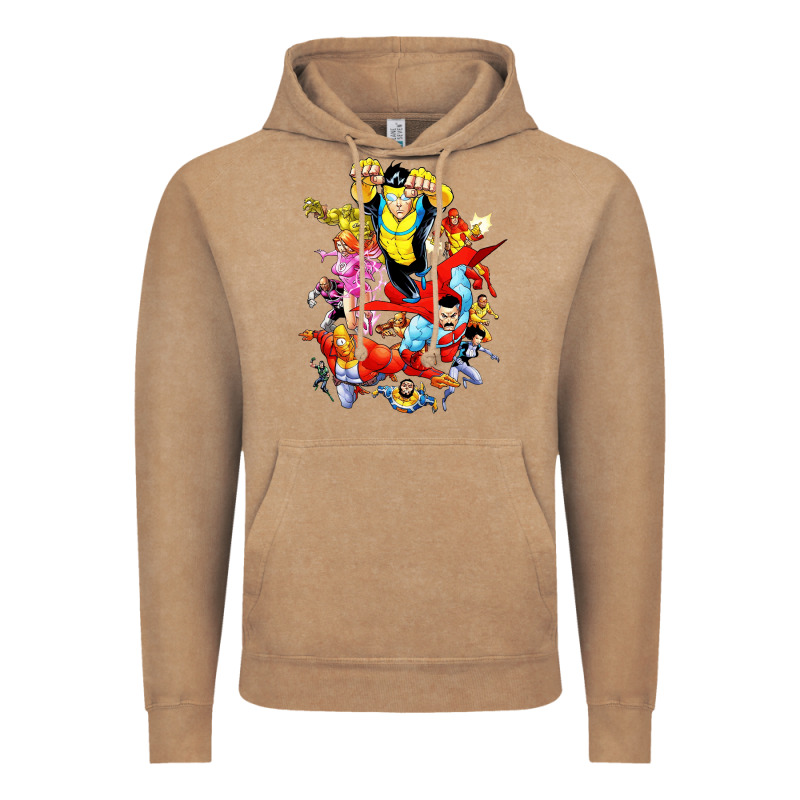 Invincible And Friend Hero Art Vintage Hoodie by lanVoArt | Teevron