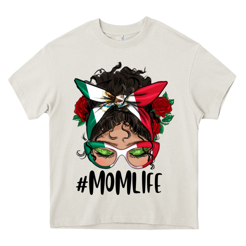 Mexican Mom Life Messy Bun Mama Heavy Core Tee by BundleAndBundleShop | Teevron