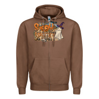 Chestnut Stay Spooky Zipper Hoodie - CowhideDigitalArt