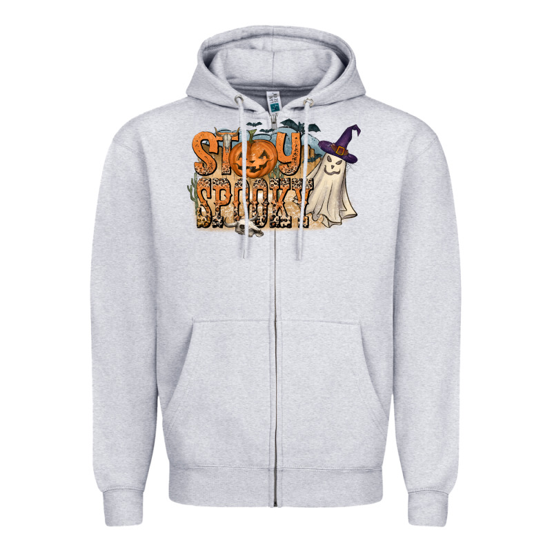 Stay Spooky Zipper Hoodie by CowhideDigitalArt | Teevron