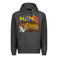 Charcoal Heather mama bear summer Premium Hoodie - RanaPortraitStore
