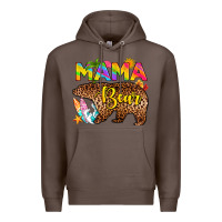 Coffee mama bear summer Premium Hoodie - RanaPortraitStore