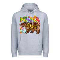 Heather Grey mama bear summer Premium Hoodie - RanaPortraitStore