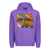 Purple mama bear summer Premium Hoodie - RanaPortraitStore
