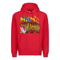 Red mama bear summer Premium Hoodie - RanaPortraitStore