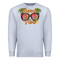 Heather Grey beach vibes Premium Sweatshirt - RacoonDesign