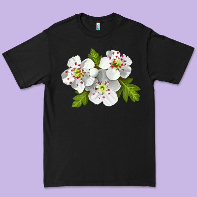 Hawthorn Flower Premium Tee Designed By Lillyallendesigns