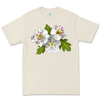 Bone Hawthorn Flower Premium Tee - LillyAllenDesigns