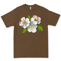 Cacao Hawthorn Flower Premium Tee - LillyAllenDesigns