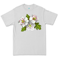 Dove Grey Hawthorn Flower Premium Tee - LillyAllenDesigns