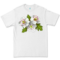 White Hawthorn Flower Premium Tee - LillyAllenDesigns