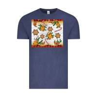 Vintage Denim Christmas gingerbread cookies and candy cane Vintage Tee - NancyCooperArtShop