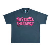 Midnight Navy breast cancer physical therapist Urban Heavy Tee - texasbilliewilder