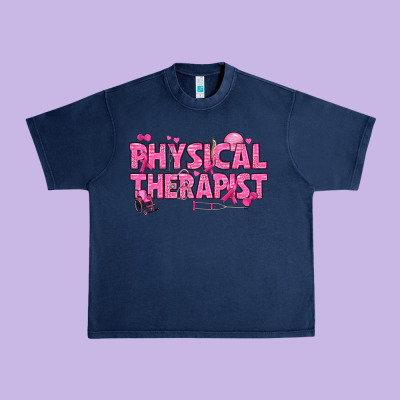 Breast Cancer Physical Therapist Urban Heavy Tee Designed By Texasbilliewilder