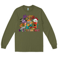 Army Green hallothanksmas coffee cups Long Sleeve Tee - CowGirlArtShop