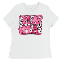 White Breast Cancer Awareness mama Ladies Tee - LillyAllenDesigns
