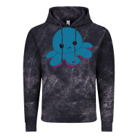 Cloud Black angry blue moody reversible octopus Vintage Hoodie - lanVoArt