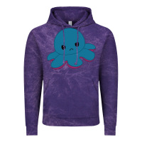 Cloud Purple angry blue moody reversible octopus Vintage Hoodie - lanVoArt
