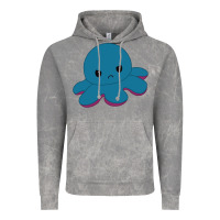 Cloud Rock angry blue moody reversible octopus Vintage Hoodie - lanVoArt