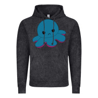 Vintage Black angry blue moody reversible octopus Vintage Hoodie - lanVoArt