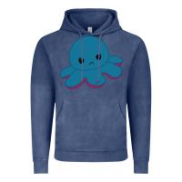 Vintage Denim angry blue moody reversible octopus Vintage Hoodie - lanVoArt