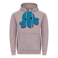 Vintage Zinc angry blue moody reversible octopus Vintage Hoodie - lanVoArt
