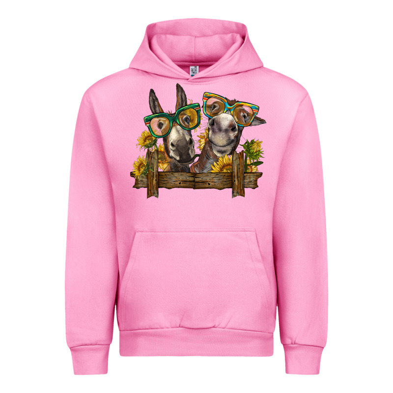 2 Donkeys With Sunflowers Urban Hoodie by BarkalooDesign | Teevron