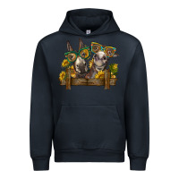 Navy 2 donkeys with sunflowers Urban Hoodie - BarkalooDesign