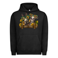 Pigment Black 2 donkeys with sunflowers Urban Hoodie - BarkalooDesign