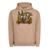 Pigment Burro 2 donkeys with sunflowers Urban Hoodie - BarkalooDesign