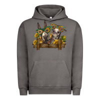 Pigment Tornado 2 donkeys with sunflowers Urban Hoodie - BarkalooDesign