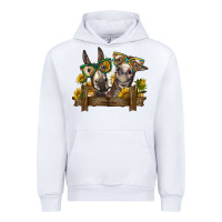 White 2 donkeys with sunflowers Urban Hoodie - BarkalooDesign