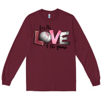 Burgundy for the love of the game volleyball Long Sleeve Tee - Jasminsmagicworld