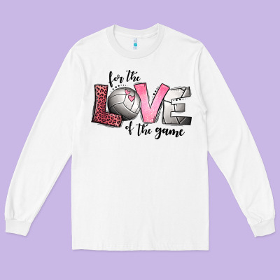 For The Love Of The Game Volleyball Long Sleeve Tee Designed By Jasminsmagicworld