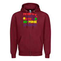 Burgundy proud teacher to ausome students Zipper Hoodie - CowhideDigitalArt