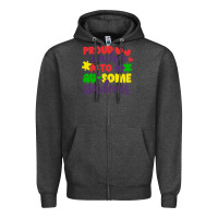 Charcoal Heather proud teacher to ausome students Zipper Hoodie - CowhideDigitalArt